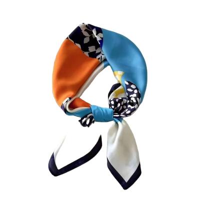 China Square New Small Thin Narrow Long Printed Silk Scarf Female Spring Ribbon Fashion  Professional Decorative Women's Scarf Other Scarves for sale