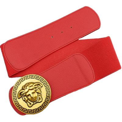 China Cow Hide Women's Belt  Leather Belt Fashion Trendy Buckle Luxury Famous Brand Designer Wholesale Discount Elastic Leather Belt for sale