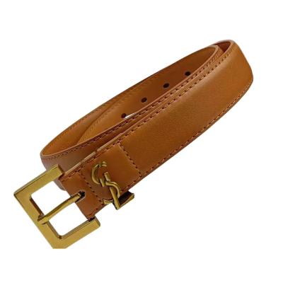 China Cow Hide 2023 New Women's Classic Letter Buckle Belt Fashion Trend Brand Design Cowhide Ladies Belt for sale