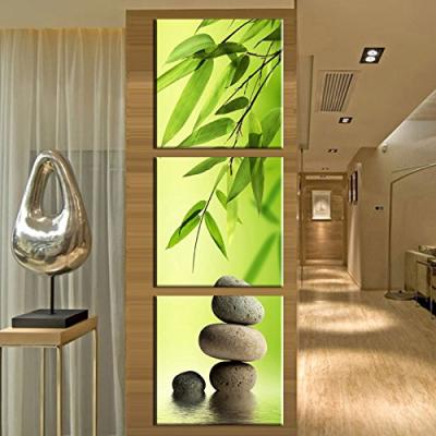 China International Organization for Standardization Wall Art Picture Canvas Paintings 3 Panels Canvas Picture Prints Zen Stone Flower Bamboo Wall Paintings à venda