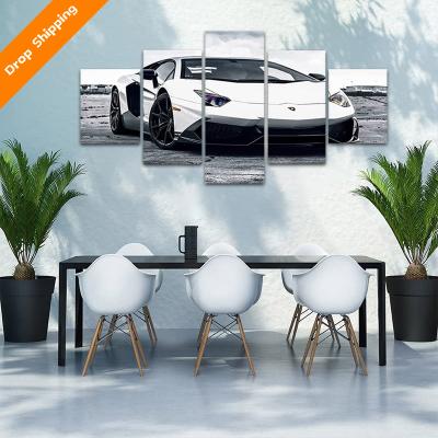 China International Organization for Standardization Metal Frame Wall Art Canvas Painting Cool Sports Posters Print 5 Piece Car Boys en venta