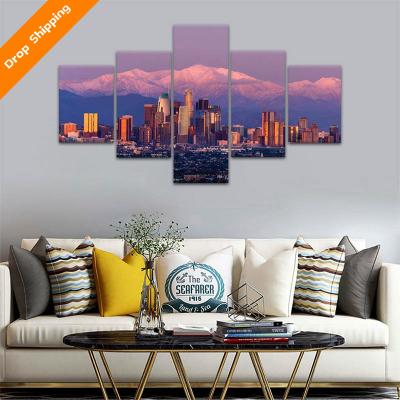 China International Organization for Standardization Modern Urban Canvas Painting Art Painting Wall Decoration Home Bedroom 5 Canvas Wall Art en venta