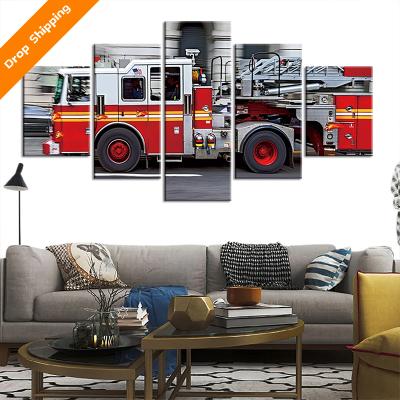 Chine International Organization for Standardization Children's Fire Truck 5 Canvas Painting Poster Printing Home Decoration Canvas à vendre