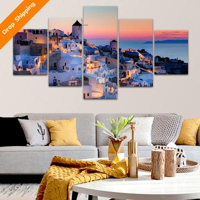 中国 Beautiful International Organization for Standardization Landscape Painting Canvas Wall Art Living Room Bedroom Home Decoration 5 販売のため