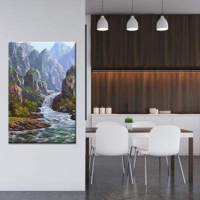 China International Organization for Standardization Hand Painted 3D Printing Large Wall Art Oil Canvas Painting Landscape for sale