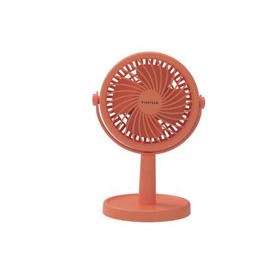 China 2022 Promotional Mini Portable Fan 360 Degree Rechargeable Manual Rotating Desk Fan Portable Dual USB Fan For Office/Bedroom for sale