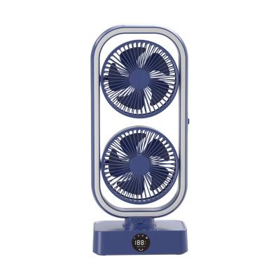 China Desktop Power Bank USB Rechargeable Rotating Electric Fan for sale