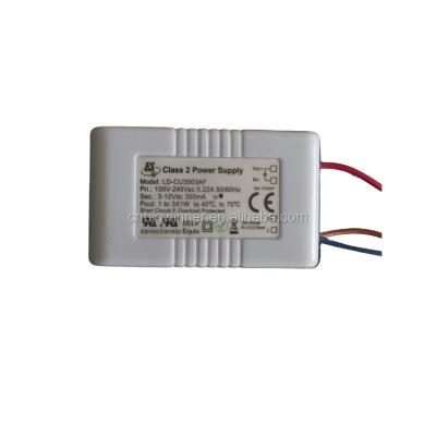 China 100-240VAC Input 350mA 3w Constant Current Led Power Supply LD-CU3503AF for sale