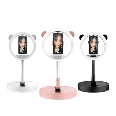 China Video Shooting/Photography/Makeup Ring Fill Light 26cm For Live Beauty Selfie G2 Light Ring Light For Mobile With Foldable Tripod Stand for sale