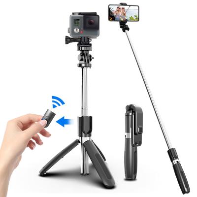 China Universal Mobile Amazon for Sale 3 in 1 Selfie Stick L02 Wireless Remote Selfie Stick Flexible Tripod for sale