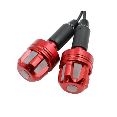 China Motorcycle 12V Aluminum Aluminum Handle Bar End Led Indicator Handle Grip Socket Turn Signal Light For 22mm Handlebar for sale