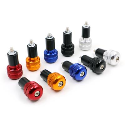 China Aluminum& Rubber Set Eight Colors CNC Motorcycle Handle Bar Ends In Aluminum And Rubber Set KXL-338 for sale