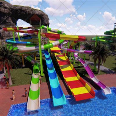 China Fiberglass (FRP) Amusement Park Project Water Slide Amusement Park Rides Wholesale Manufacture for sale