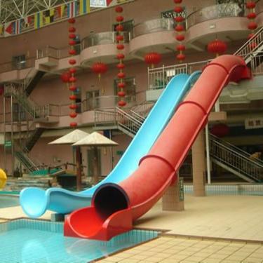 China Fiberglass Water Amusement Park Barrel And Sled Water Slide For Sale for sale