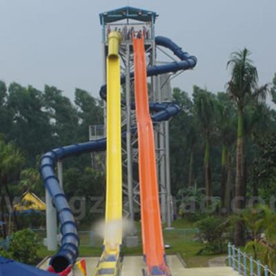 China Stimulating fiberglass fiberglass water park slide for sale