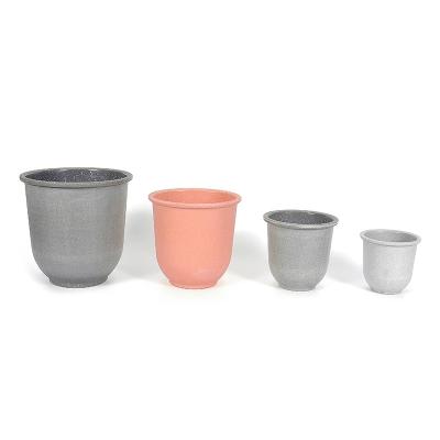 China BUMPER-RESISTANT BEES Artificial Green Planting Flower Pots Garden Decor Melamine Flower Pot Flower Pot for sale