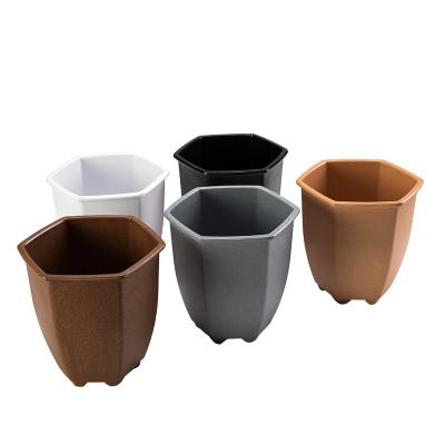 China Factory Direct Sales Six Sides Foot Creative Cheap Cultivation High Thick Bump-resistant Orchid Planter Succulent Flower Pot for sale