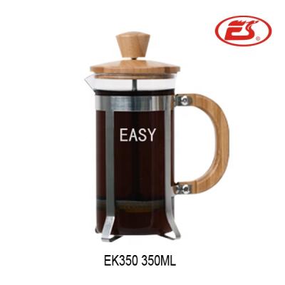 China EK350 350ML/12OZ Sustainable Bamboo Reusable Bamboo Press Coffee French Dipper for sale