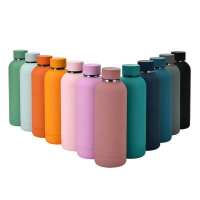 China Stainless Steel Thermos Flask 500ml 750ml 350ml Double Wall Sustainable Vacuum Insulated Lean Water Bottle for sale