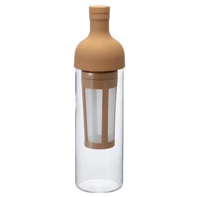 China WITH LID BPA Free Filter Core Glass Brewing Cold Brew Coffee Maker, Filter Coffee Maker, Glass Coffee Bottle for sale