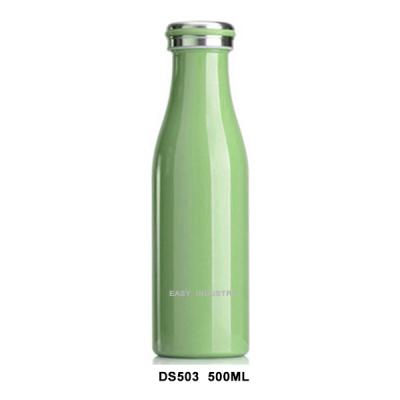 China Sustainable DS503 500ML/17OZ In Stock Milk Shape Vacuum Insulated Water Stainless Steel Bottle For Kids for sale