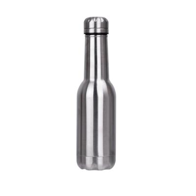 China DT350 500ML Custom Logo Bar Shaker Shape Mirror Surface Stainless Steel Double Wall Insulated Water Bottle for sale