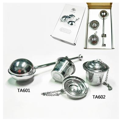 China Sustainable High Quality Eco - Friendly Food Grade Stainless Steel Tea Or Coffee Infuser Set for sale