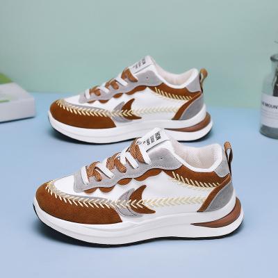 China Fashion Trend High Quality Zapatos De Mujer Chunky Comfortable Low Price Walking Style Breathable Lace Up Sports Shoes for sale