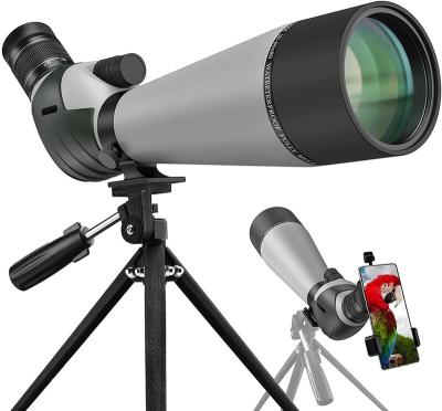 China Target Hunting Bird Sighting Shooting Moon Observing ceenda20-60X80 Spotting Scope with Tripod, Carry Bag, Dual Focus and 24MM Eyepiece Large - HD BAK4 Spotter Scope for sale