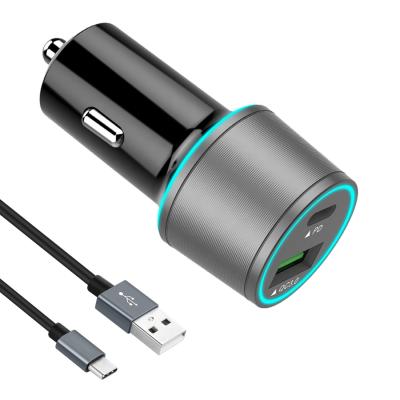 China UniversalÂ   UniversalÂ   45W PD Car Charger Fast Charging Apple Google GM Cigarette Lighter Instant Type - C Car Charger for sale