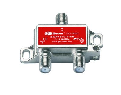 China Zinc Die Cast Housing Gecen DOCSIS 3.1 5-1218Mhz 1.2Ghz 2 Way CATV Moca Splitter 6kv Model GC-1602D for sale