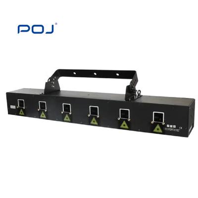 China Outdoor entertainment places such as bars club POJ OJ-J0602 lighting 6 eyes 12w full color laser stage light with diode pumped laser for sale