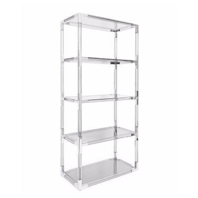 China Shelving Tool Furniture Shelving Rack Transparent Fashion Light Luxury Luxury Rac for sale