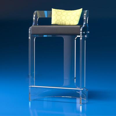 China Hot sale modern metal bar chair luxury transparent acrylic umpire chair factory modern furniture for sale