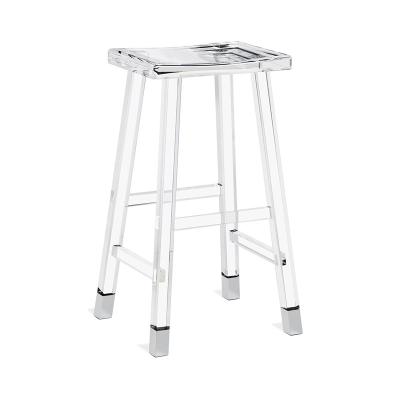 China Modern Luxury Clear Acrylic Bar Stool Cafe Chair for sale