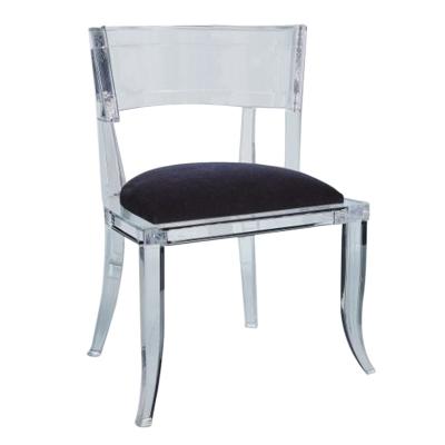 China Transparent Acrylic Dining Chairs Banquet Room Furniture Hotel Chairs Canvas Wedding for sale