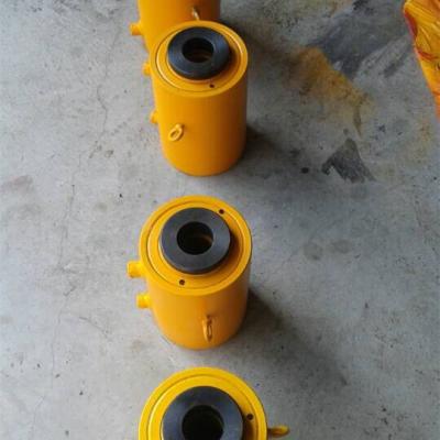 China Customizable Hollow Hollow Hydraulic Cylinder Single Acting Yellow RAM Plunger Hydraulic Cylinder Jack for sale