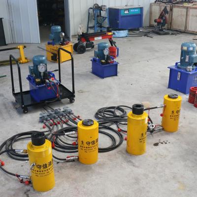 China Stable lifting 20 ton 30 ton 60 ton 100 ton hydraulic cavity jack / hydraulic cylinder professional factory for sale