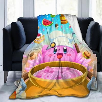 China 3D Anime Kirby Durable Rich Fluffy Super Soft Warm Anti-Static All Season Blanket Suitable For Sofa Bed Living Room Children Boys Girls for sale