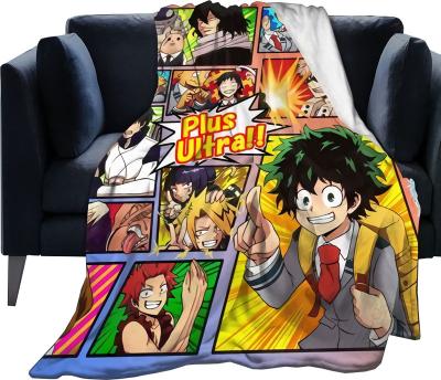 China Durable And Rich Anti-Static My Hero Academia Fluffy Super Soft Warm All Season Blanket Suitable For Sofa Bed Living Room Boys Girls for sale