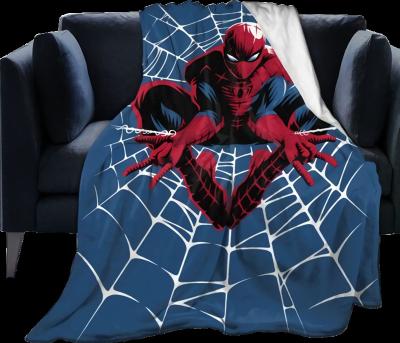 China Super Soft Plush Anti-Static Cosplay Spiderman Printing Warm All Season Blanket Suitable For Sofa Bed Living Room Children Teen Boys for sale