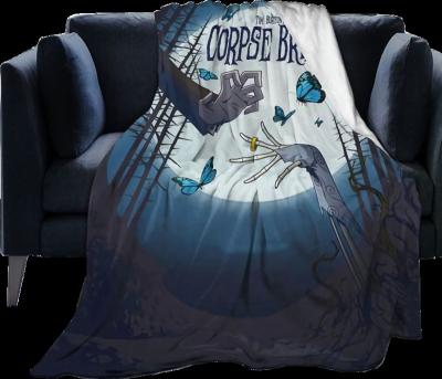 China Halloween Anti-Static Corpse Bride Classic Rich Fluffy Super Soft Warm Durable All Season Blanket Decor For Sofa Bed Living Room for sale