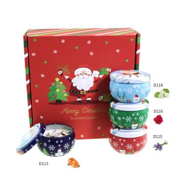 China Scented Christmas Candle Set Scented Soy Wax Candles Scented Candles Christmas Sets for sale