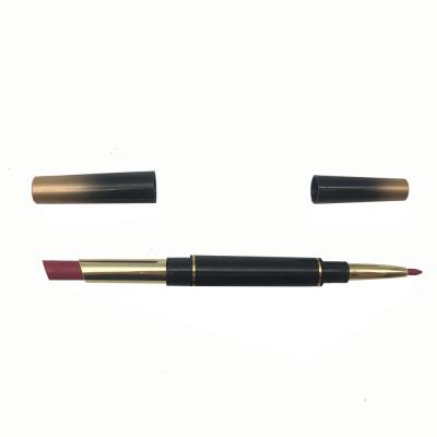 China Waterproof No Logo OEM Double Head Lipstick And Lip Liner Set Lip Liner Private Label for sale