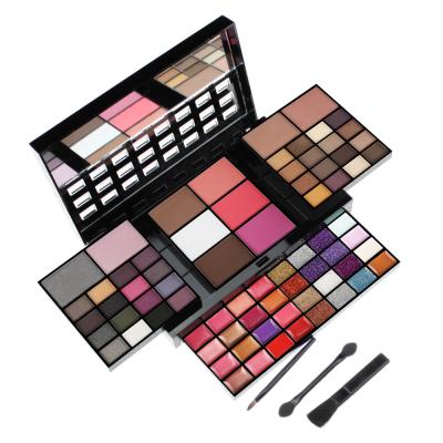 China Waterproof 74 Colors Custom Powder Eyeshadow Glitter Eye Shadows Make Up Eyeshadow Palette for sale