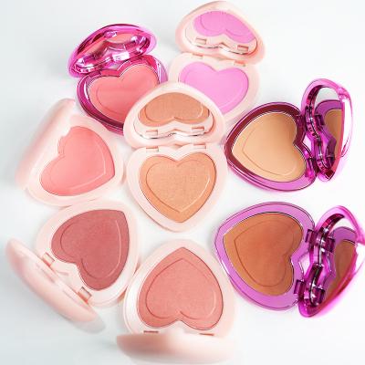 China Wholesale 8 Colors Makeup Sunscreen Blush Custom Private Label Blush Heart Shape Pink To Blush for sale