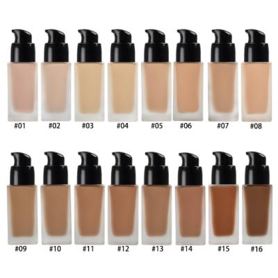 China Moisturizer No Logo 30ml Square Makeup Glass Waterproof Liquid Base Foundation Liquid Foundation Private Label for sale