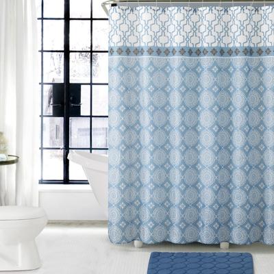 China 180*180The Sustainable Printing Shower Curtains For Bathroom , OEM Waterproof Bathroom Curtain With Hooks for sale