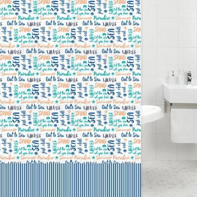 China 2021 Durable Water Proof Bathroom Curtain OEM Bathroom Shower Curtains With Hooks for sale