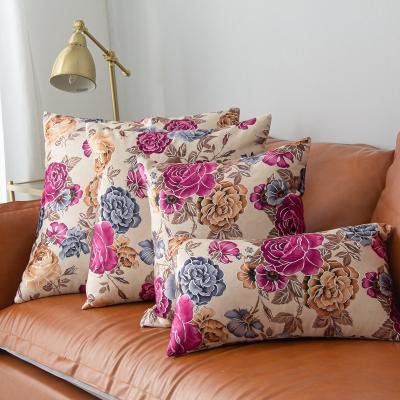 China Home Decor Printed PORTABLE Woven Throw Cushion Case With Outdoor Cheap Filler Block Print Throw Pillow for sale